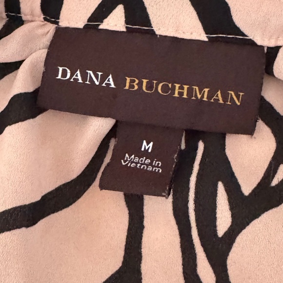 Dana Buchman Black and Pink Long Sleeve Tie Front‎ Blouse - Picture 6 of 9